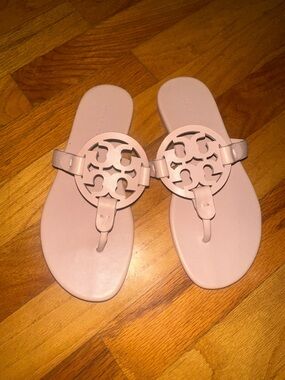 Tory Burch Miller Logo Sandal Pale Pink Size 4